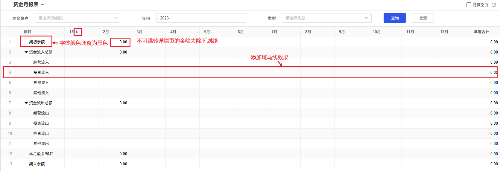 表格样式优化后